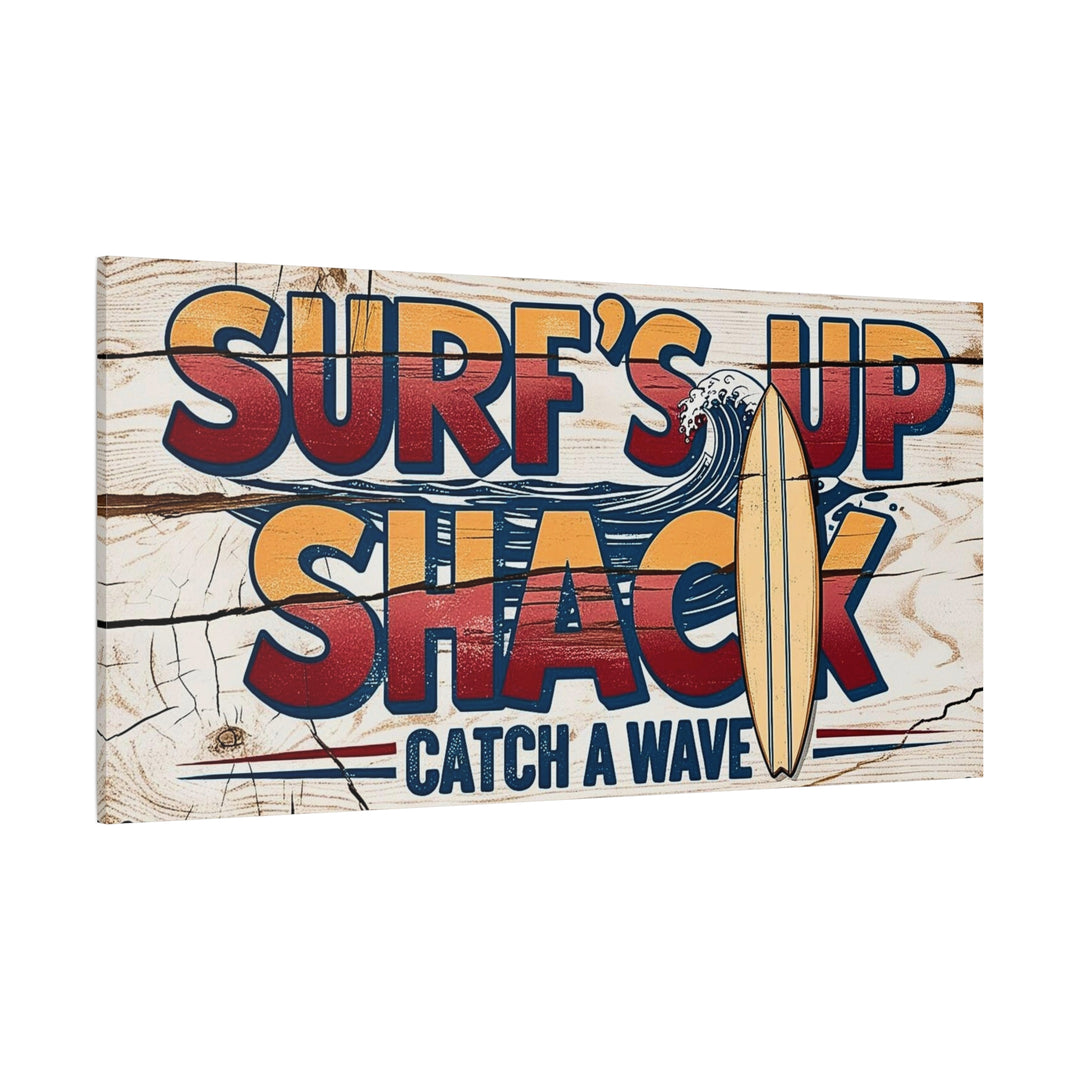 Add Coastal Charm to Any Space with Surf’s Up Shack Canvas Art! Matte Canvas, Stretched, 1.25"