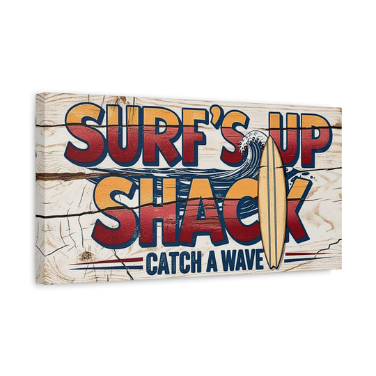 Add Coastal Charm to Any Space with Surf’s Up Shack Canvas Art! Matte Canvas, Stretched, 1.25"